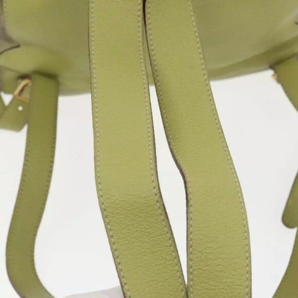 GUCCI Bamboo Backpack Suede Green Gold main image 8